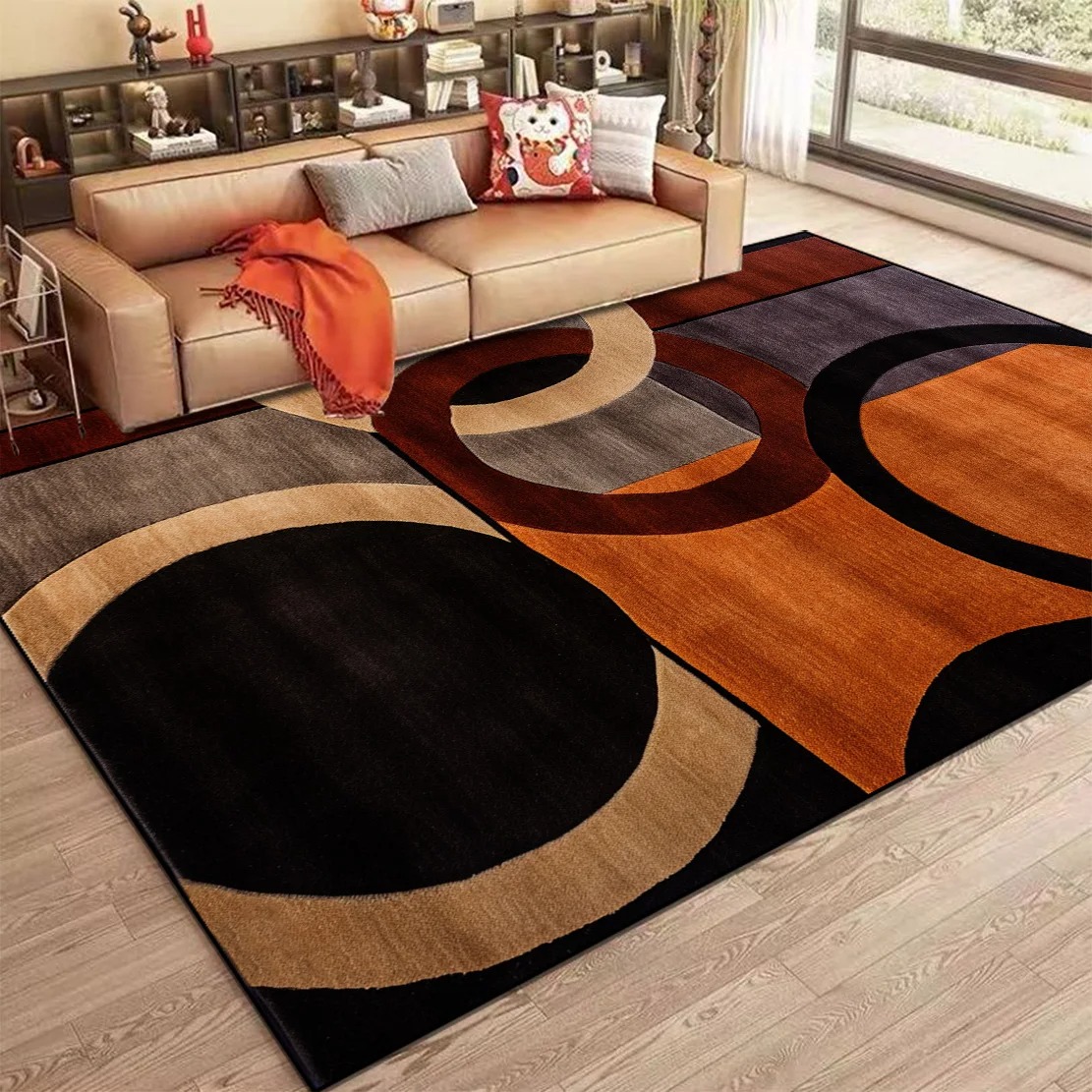 Home Bar Lounge - Tappeto Nordico Astratto per Soggiorno, Moderno