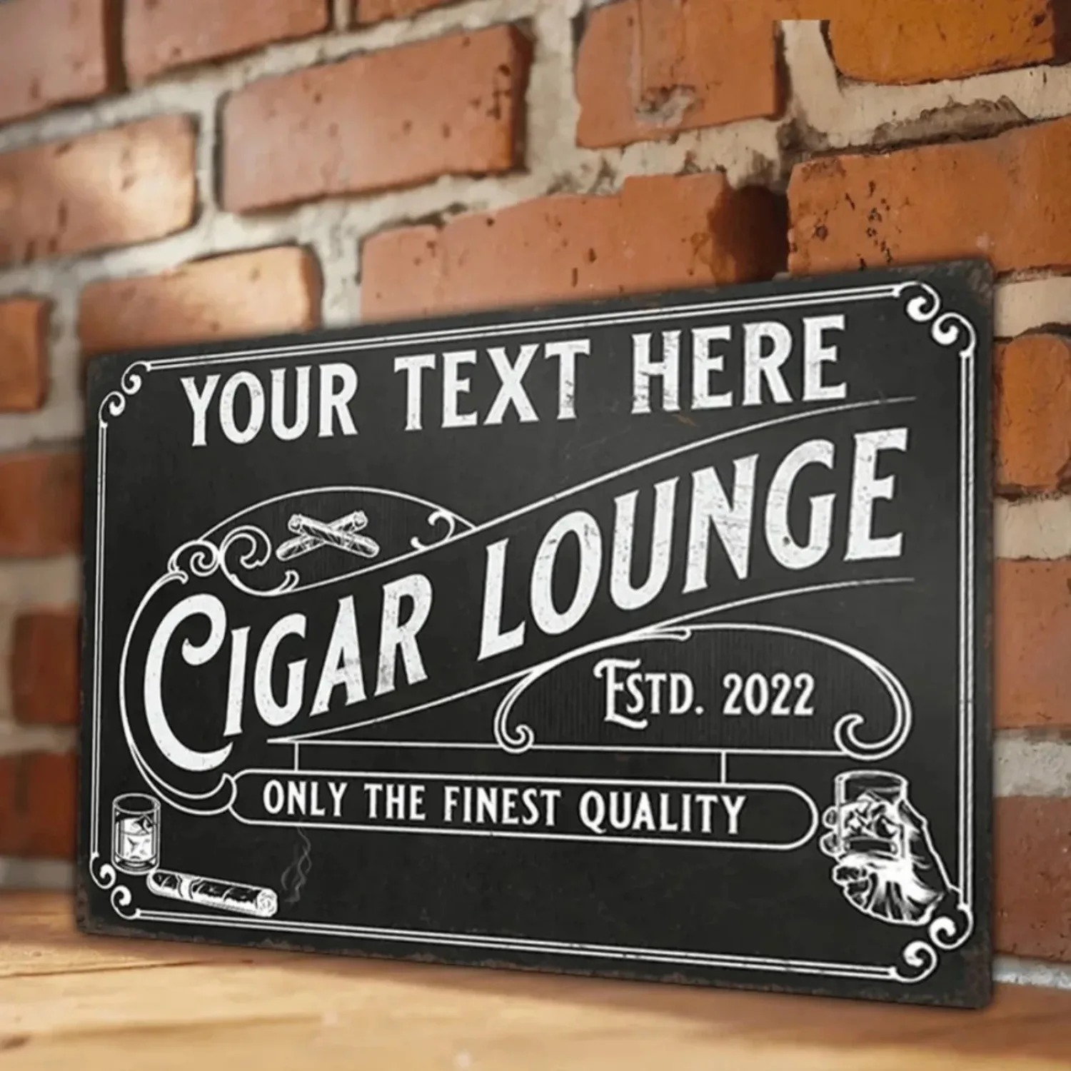 Home Bar Lounge - CIFbuy Targa in Alluminio Personalizzabile per